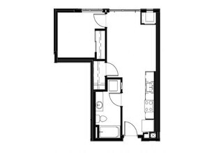 1 Bedroom 510 floor plan